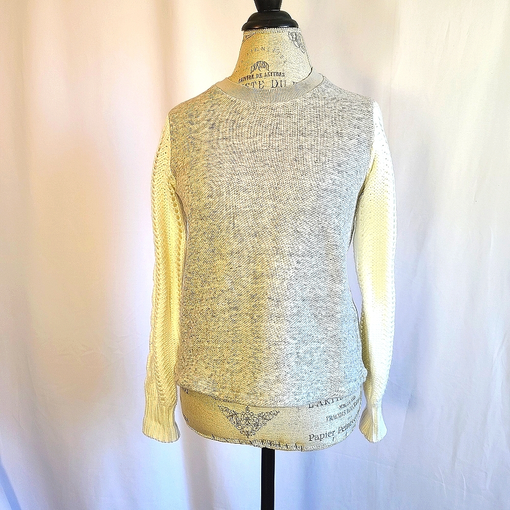 Splendid Duo Fabric Crewneck Sweater S